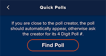 Find an existing poll with the Find Poll button