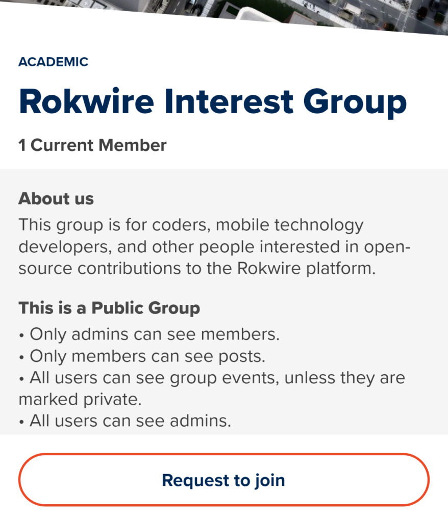 Request to join a group