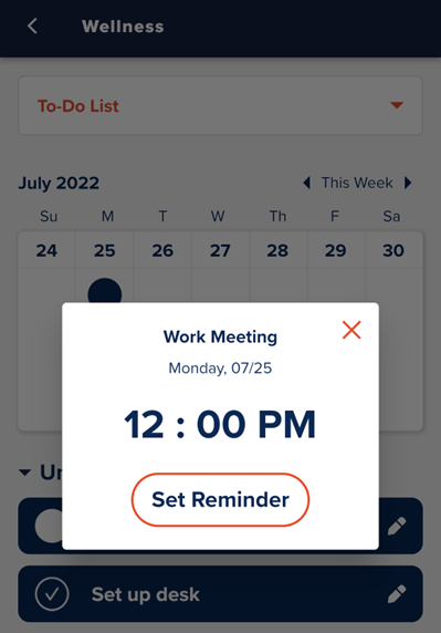 Set a reminder for a To-Do item in the To-Do list