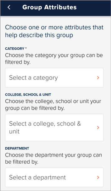 Select at least one attribute that will help users find your group.